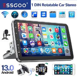 10.1'' Android 13 Car Stereo HD Radio Rotatable GPS+ Head Unit Player Single DIN