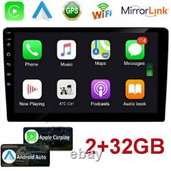 10.1 Carplay GPS Navi Car Stereo Radio Android 11 2+32GB BT USB FM MP5 Player
