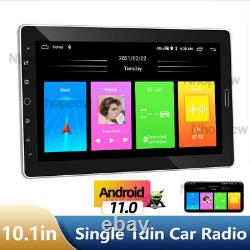 10.1 Single DIN Rotatable Android 11 Car Stereo Radio GPS Navi Head Unit Player