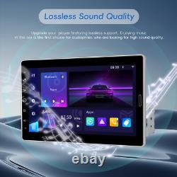 10 Single 1DIN Rotatable Car Stereo Radio Player CarPlay Android auto Head Unit