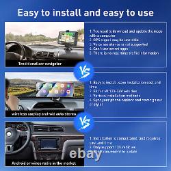 10 inch Car Radio Stereo Player Portable Apple CarPlay Android Auto Play MP5 FM