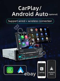 1Din Car Stereo Radio Player BT GPS WIFI CarPlay Android Auto Mirror Link Camera