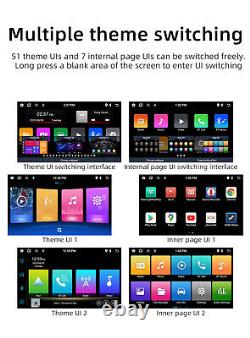 1Din Car Stereo Radio Player BT GPS WIFI CarPlay Android Auto Mirror Link Camera