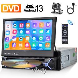 1 DIN 7 Android 13 Car Stereo Radio DVD CD Player Bluetooth AM FM GPS Head Unit