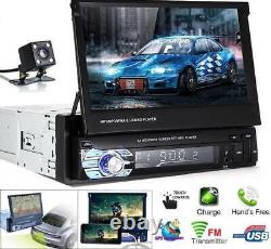 1 Din Single 7 HD Flip out Touch Screen Car Radio Stereo Bluetooth MP5 Player