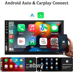 1 Din Touch Screen Car Stereo Radio Player Bluetooth Carplay Mirror Link Camera