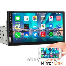 1 Din Touch Screen Car Stereo Radio Player Bluetooth Carplay Mirror Link Camera