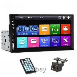 1 Din Touch Screen Car Stereo Radio Player Bluetooth Carplay Mirror Link Camera