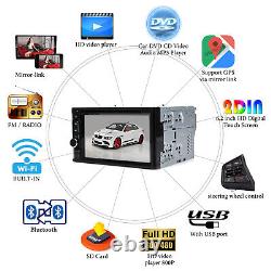 2DIN 6.2inch Car Stereo Radio DVD CD Player Bluetooth MP3 For Audi Alfa Romeo