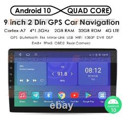 2+32GB Android 10 9 Car Stereo Radio Player GPS Navi Head Unit WiFi 4G LTE DSP