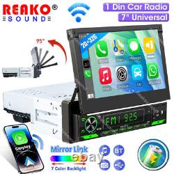 2+32G 7 Single Din Flip Out Car Stereo Radio Apple Carplay Android Auto Player