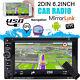 2 Din 6.2 Bluetooth Touch Screen Car Stereo Cd Player Radio Mirror Link For Gps