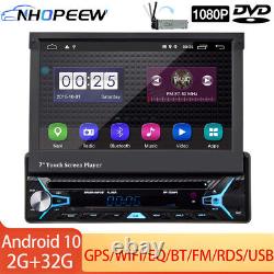 32GB Single 1DIN Android 10 Car Stereo Radio DVD Player GPS SAT NAV Bluetooth CD