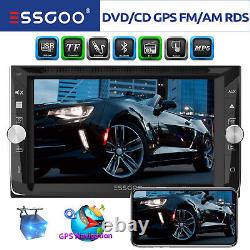 6.2 Double DIN In Dash Car CD DVD Player Radio Stereo GPS SAT FM AM RDS +Camera