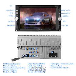 6.2 Double DIN In Dash Car CD DVD Player Radio Stereo GPS SAT FM AM RDS +Camera