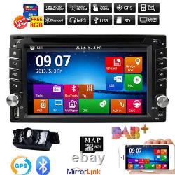 6.2 Touch Screen Double 2DIN Car Stereo Radio DVD Player GPS Bluetooth USB DAB+