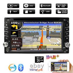 6.2 Touch Screen Double 2DIN Car Stereo Radio DVD Player GPS Bluetooth USB DAB+