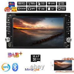 6.2 Touch Screen Double 2DIN Car Stereo Radio DVD Player GPS Bluetooth USB DAB+