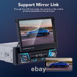 7Car Stereo Radio Wireless CarPlay Android Retractable Screen MP5 Player+Camera