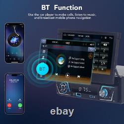 7Car Stereo Radio Wireless CarPlay Android Retractable Screen MP5 Player+Camera
