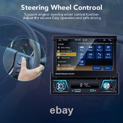 7Car Stereo Radio Wireless CarPlay Android Retractable Screen MP5 Player+Camera