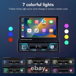 7Car Stereo Radio Wireless CarPlay Android Retractable Screen MP5 Player+Camera