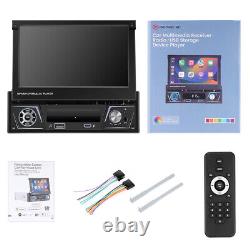 7Car Stereo Radio Wireless CarPlay Android Retractable Screen MP5 Player+Camera