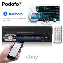 7 1DIN Car Stereo Radio GPS Sat Nav Touch Screen Bluetooth MP3 MP5 Player FM