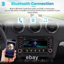7 2Din Car Stereo Radio GPS Sat Nav DVD Player BT RDS DAB+FM For Audi TT MK2 8J