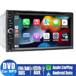 7 Android Auto 2Din Car Stereo CD DVD Player BT 5.0 Wireless Carplay USB+Camera