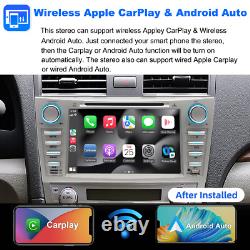 7 Android Auto 2Din Car Stereo CD DVD Player BT 5.0 Wireless Carplay USB+Camera