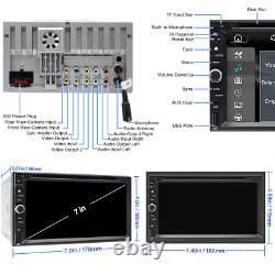 7 Android Auto 2Din Car Stereo CD DVD Player BT 5.0 Wireless Carplay USB+Camera