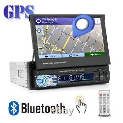 7 Car Radio Stereo 1 DIN Bluetooth MP5 Player GPS Sat Nav EU Map USB2.0 +Camera