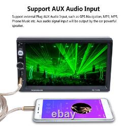 7 Car Radio Stereo Bluetooth FM USB AUX Carplay MP5 Player Double 2DIN + Camera