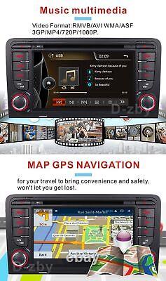 7 Car Stereo DAB+ DVD Radio GPS Sat Nav Head Unit Player BT For Audi A3 S3 RS3