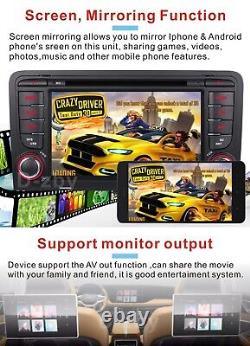 7 Car Stereo DAB+ DVD Radio GPS Sat Nav Head Unit Player BT For Audi A3 S3 RS3