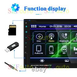 7 Car Stereo Radio Bluetooth DVD CD Touch Screen FM MP5 Player Double 2 Din