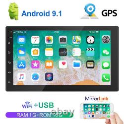 7 Double DIN Android 9.1 Car Stereo GPS Sat Navi Bluetooth Radio MP5 Player