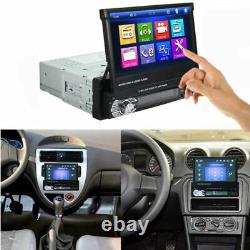 7 Single 1DIN Car Radio Bluetooth Stereo MP5 Player GPS Sat Nav UK Map + Camera