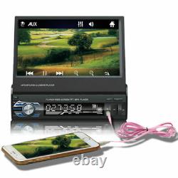 7 Single 1DIN Car Radio Bluetooth Stereo MP5 Player GPS Sat Nav UK Map + Camera