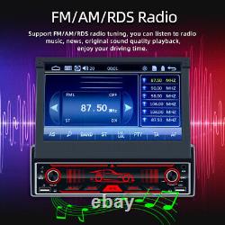 7 Single 1DIN HD Car Radio Stereo Carplay Bluetooth FM Flip out MP5 Player DAB+