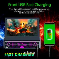 7 Single 1DIN HD Car Radio Stereo Carplay Bluetooth FM Flip out MP5 Player DAB+