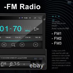 7 Single 1Din Car Radio Stereo Flip Out Android 10.1 GPS Sat Nav Bluetooth WIFI