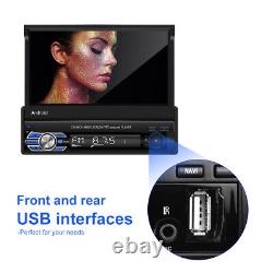 7 Single 1Din Car Radio Stereo Flip Out Android 10.1 GPS Sat Nav Bluetooth WIFI