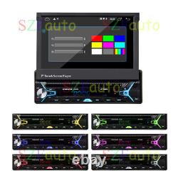 7 Single 1 DIN Car CD DVD Player GPS SAT NAV Bluetooth Stereo Radio SWC Camera