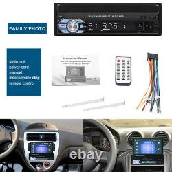 7 Single 1 DIN Flip out Car Radio Touch Screen Stereo Bluetooth Player + Camera