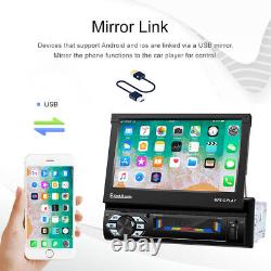 7 Single 1 Din Automatic Flip Out Car Radio Stereo Android/Apple Carplay Player