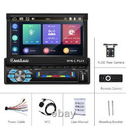 7 Single 1 Din Automatic Flip Out Car Radio Stereo Android/Apple Carplay Player