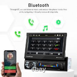 7 Single 1 Din Automatic Flip Out Car Radio Stereo Android/Apple Carplay Player