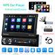 7 Single 1 Din Car Stereo Radio Android/apple Carplay Bluetooth Flip Out Player